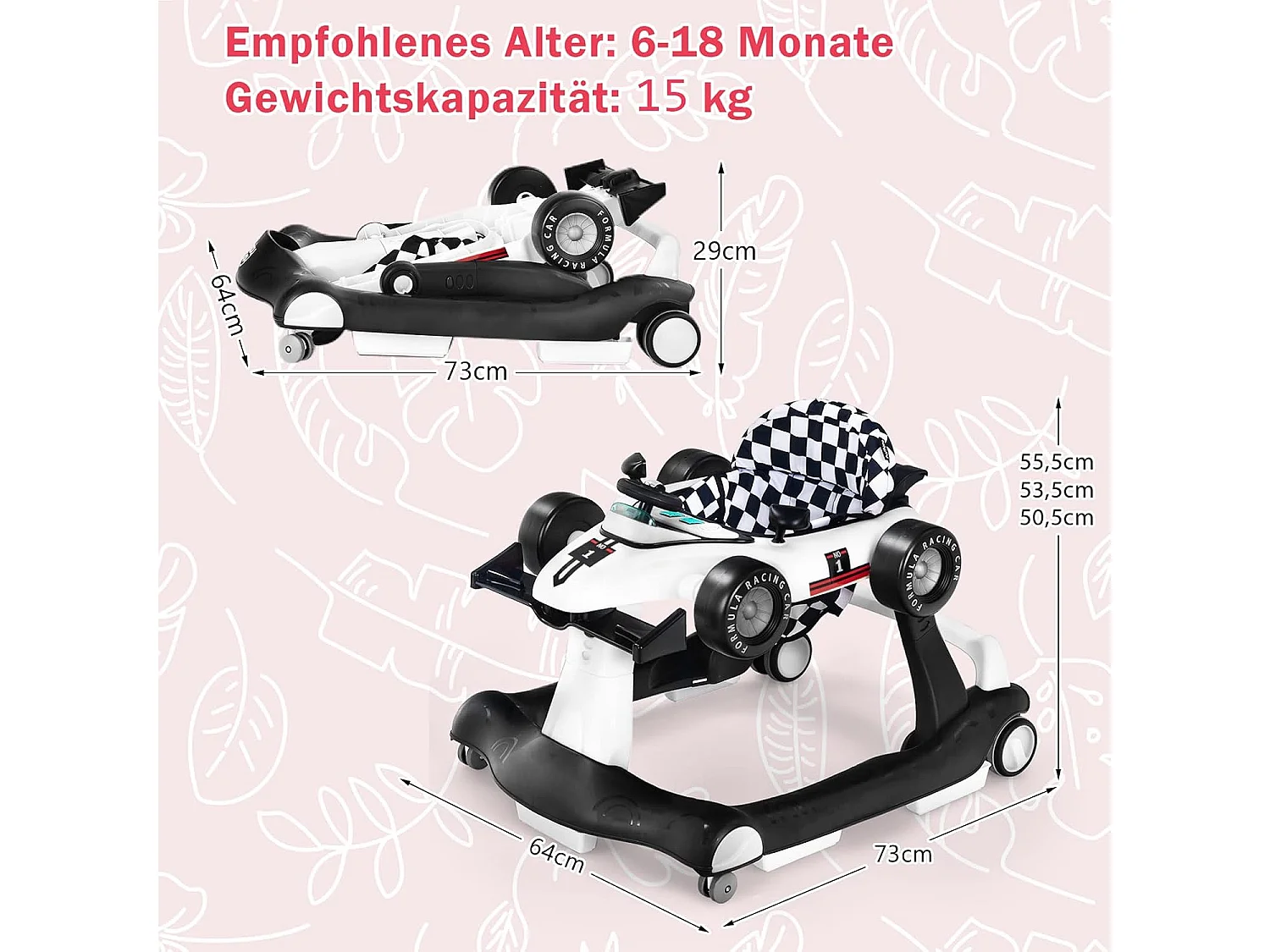 4-in-1 Höhenverstellbare Lauflernhilfe Rider