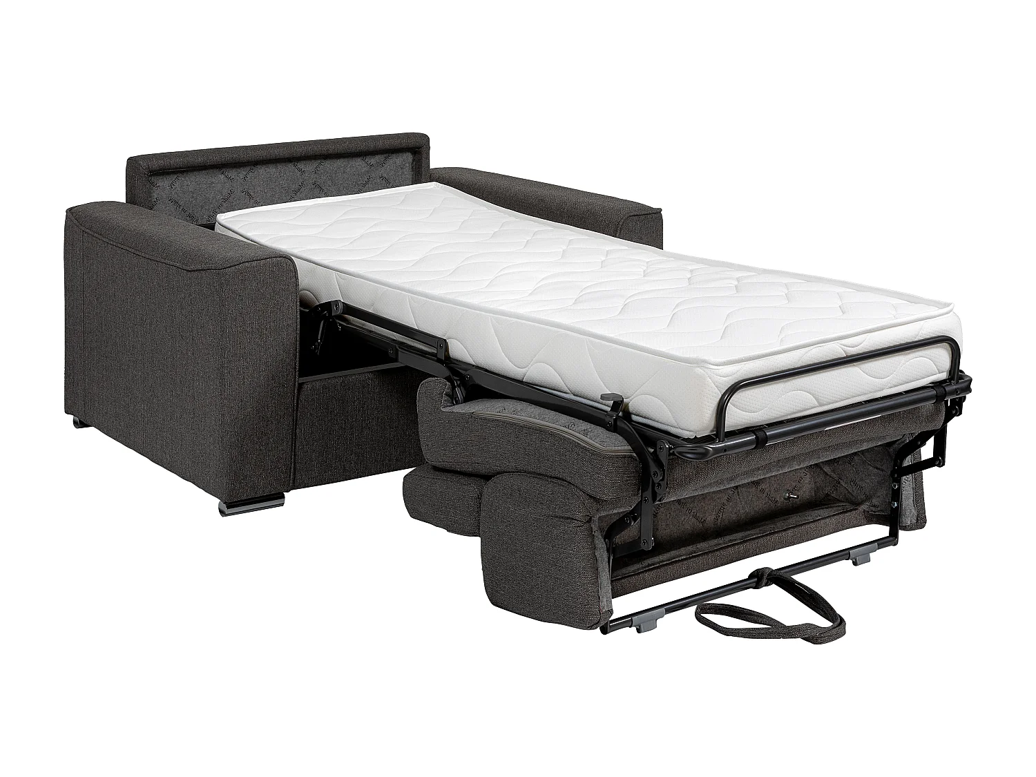 Fauteuil convertible express en tissu bleu - Couchage 70 cm - Matelas 14 cm - VIZIR