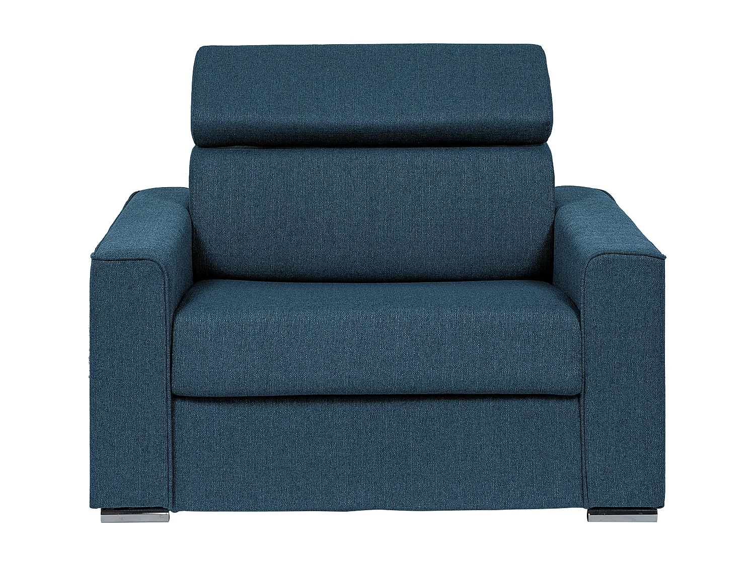 Fauteuil convertible express en tissu bleu - Couchage 70 cm - Matelas 14 cm - VIZIR