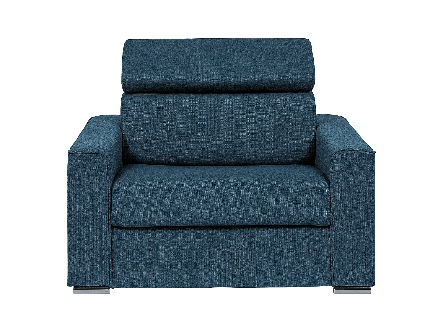 Fauteuil convertible express en tissu bleu - Couchage 70 cm - Matelas 14 cm - VIZIR