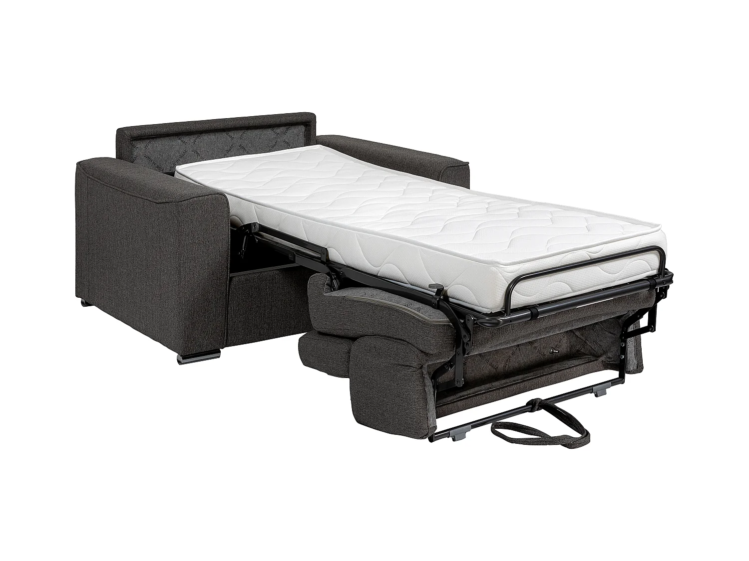 Schlafsessel mit Matratze - Liegefläche 70 cm - Matratze 14 cm - Stoff - Blau - VIZIR