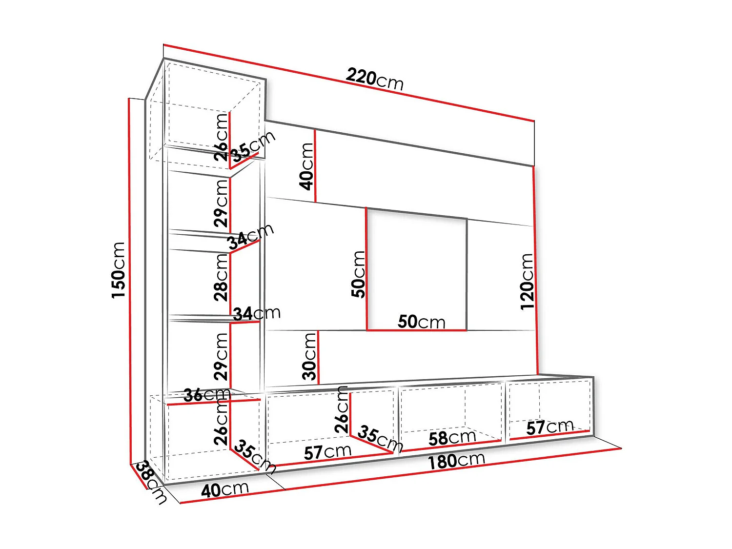 Set mobili soggiorno Comfivo 369