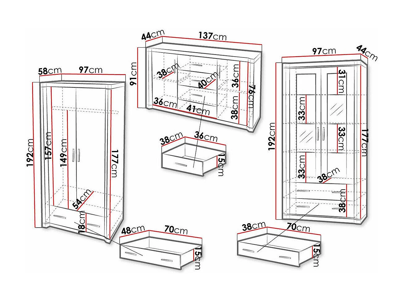 Ensemble de salon Lorelie 125