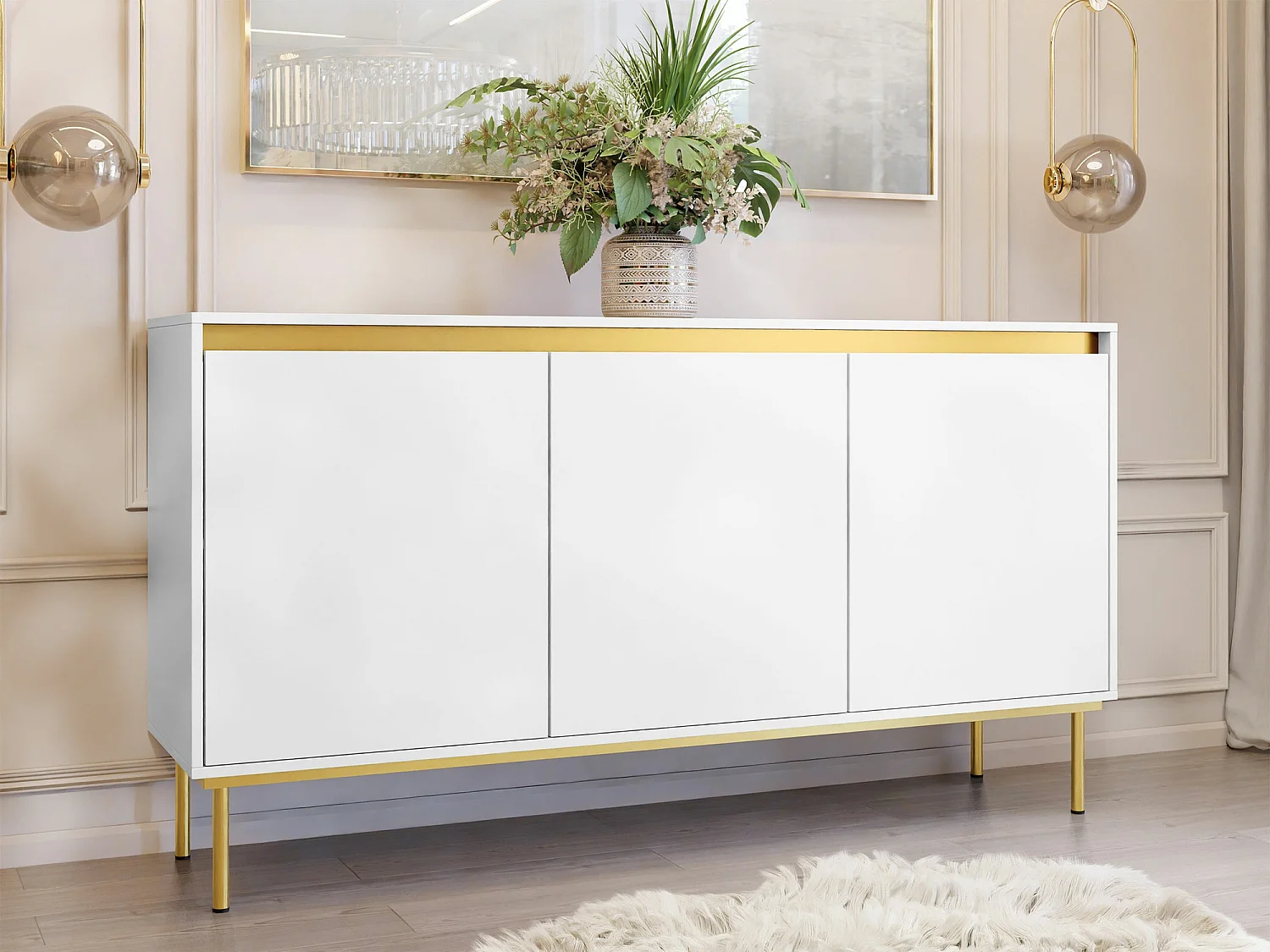 Armário Comfivo AA100, Placa de aglomerado laminado, 86x160x40cm