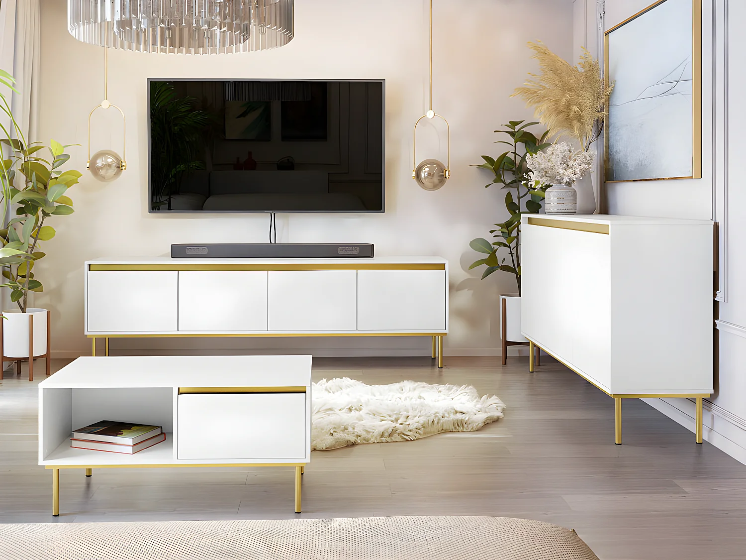 Armário Comfivo AA100, Placa de aglomerado laminado, 86x160x40cm