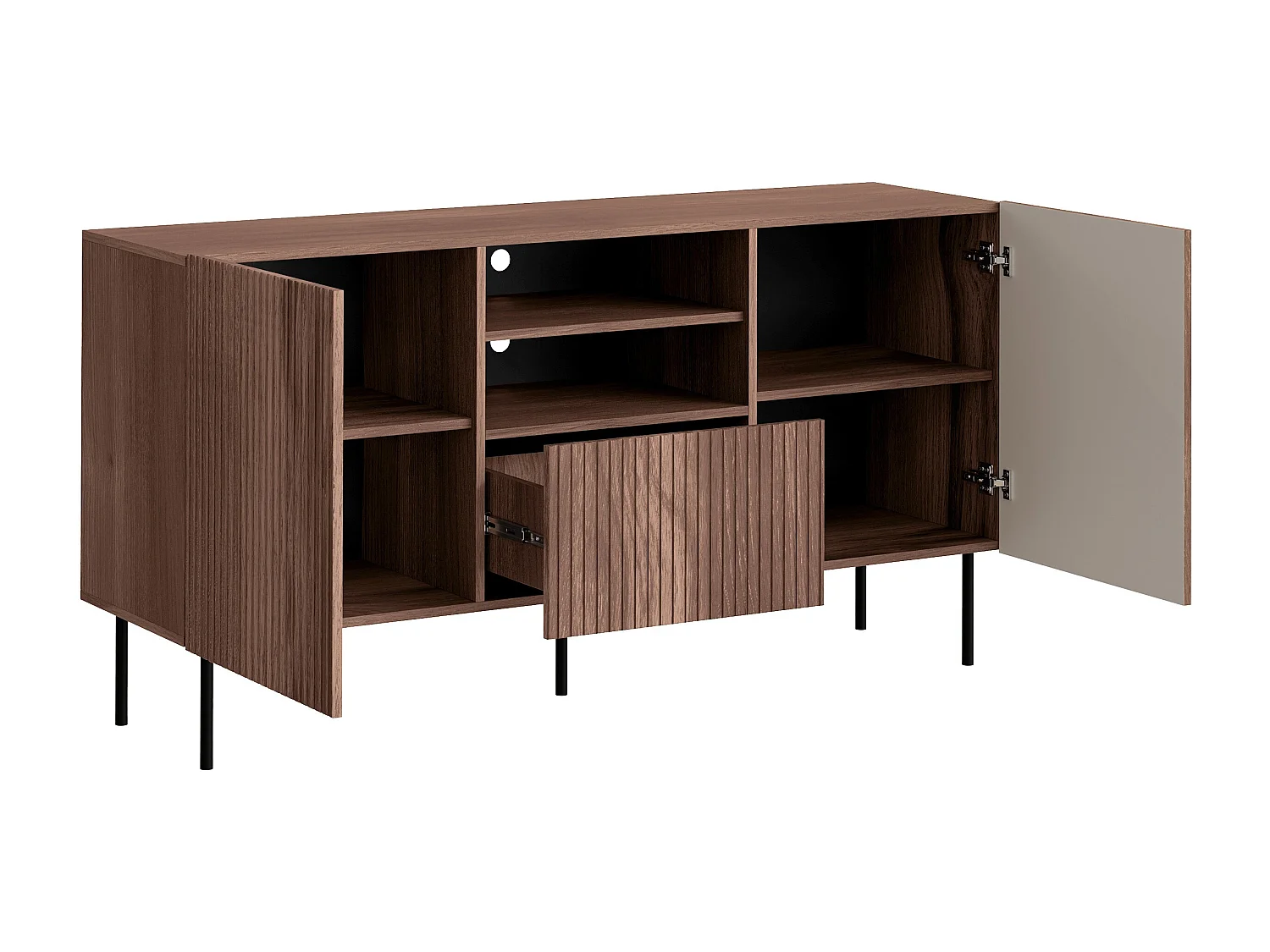 Cómoda Melala 100, Com gavetas e portas, 8x15x4cm