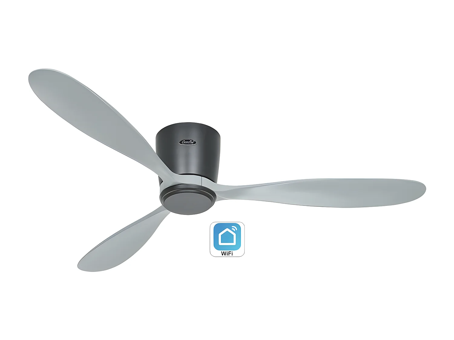 ECO PLANO WOOD 132, Ventilateur WiFi sans lumière, CasaFan