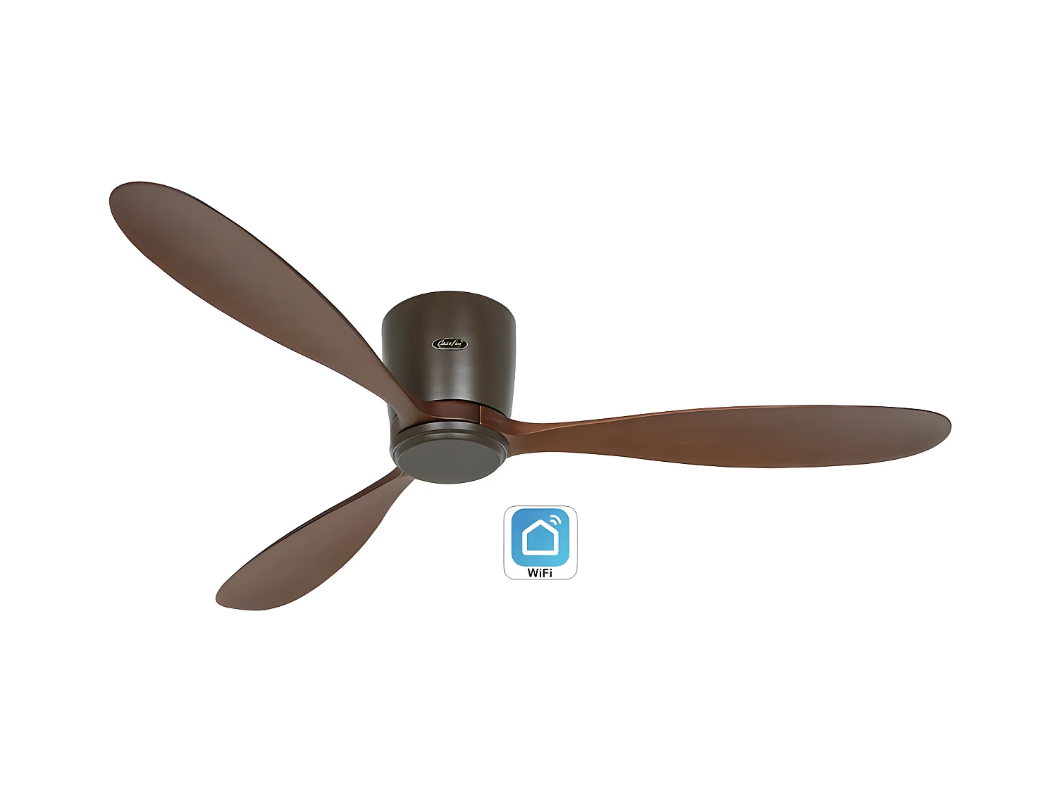 ECO PLANO WOOD 132, Ventilateur WiFi sans lumière, CasaFan
