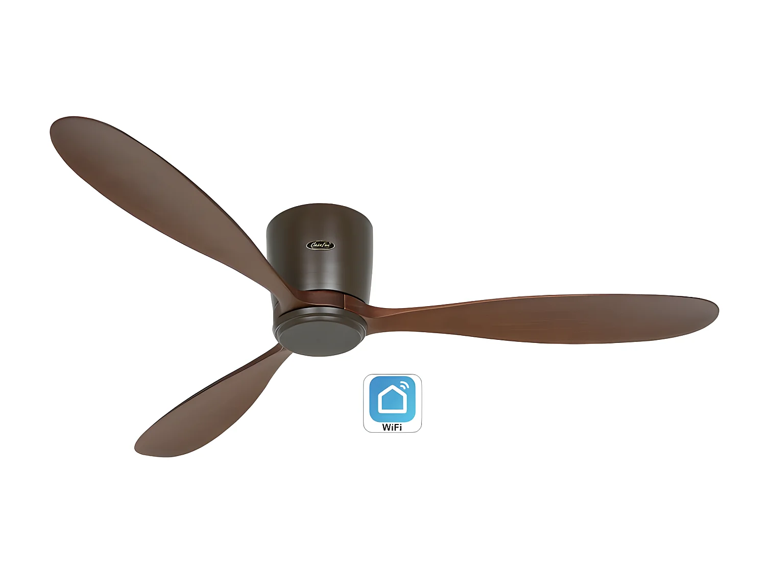 ECO PLANO WOOD 132, Ventilateur WiFi sans lumière, CasaFan
