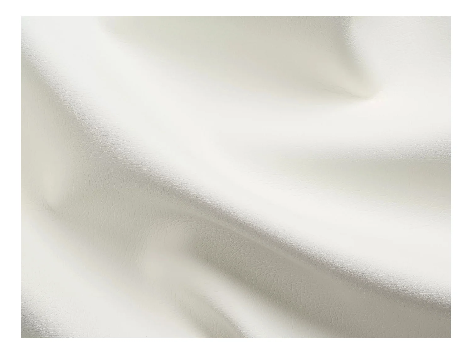 Canapé 3 places convertible express cuir de buffle blanc - Couchage 140 cm - Matelas 22 cm avec mémoire de forme - CALITO