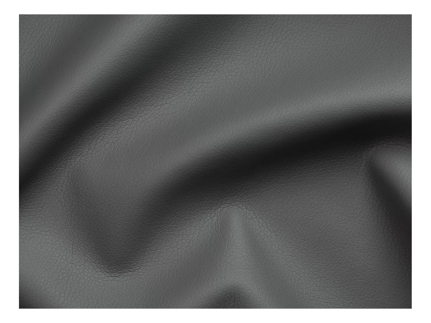 Sofá cama de 3 plazas de cuero de búfalo gris - Cama de 140 cm - Colchón de 22 cm - CALITO