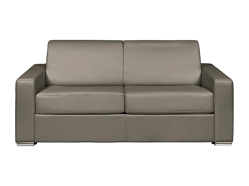 Canapé convertible 3 places, tissu déhoussable - taupe