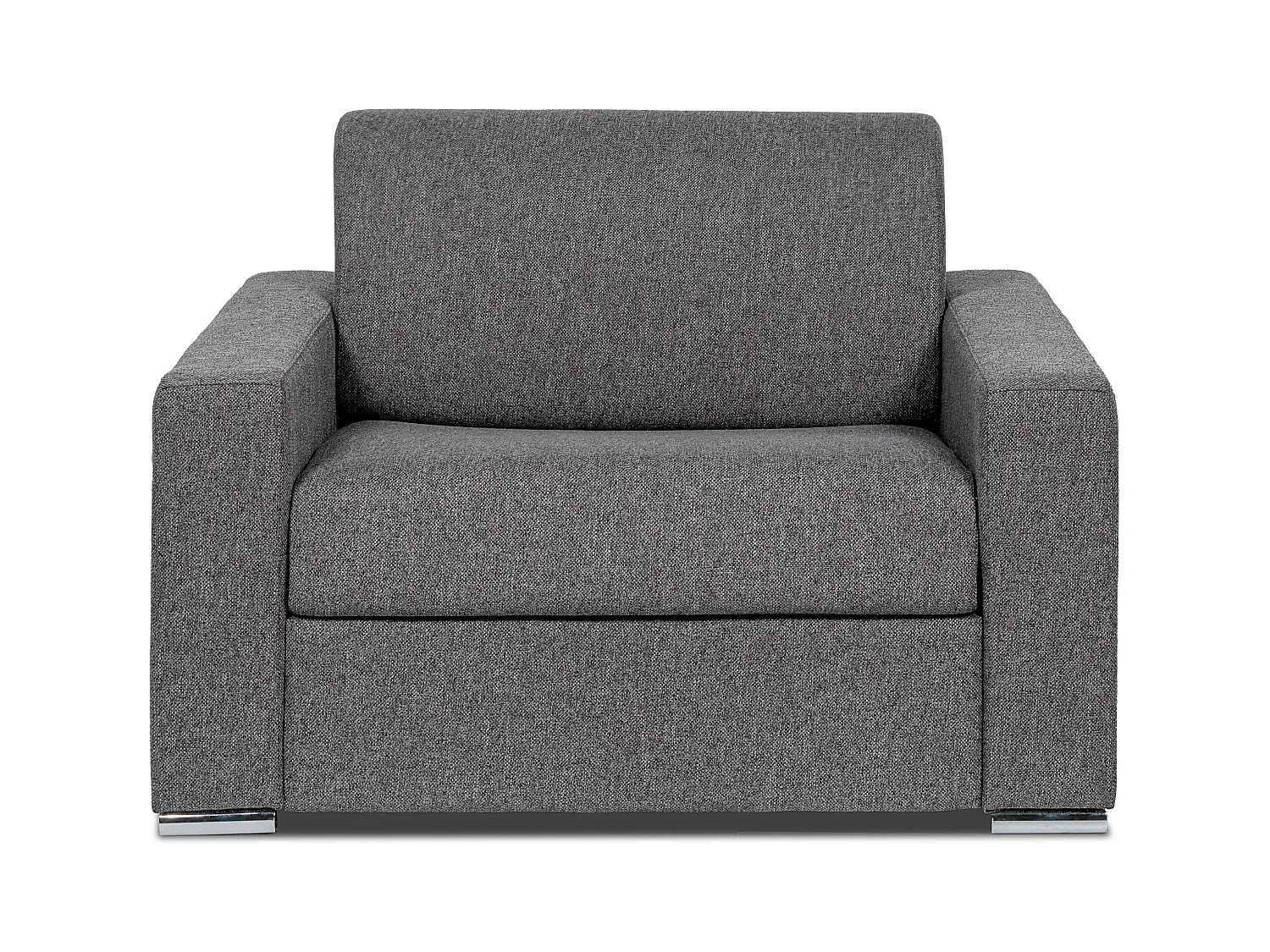 Fauteuil convertible express en tissu anthracite - Couchage 70 cm - Matelas 14 cm - CALITO