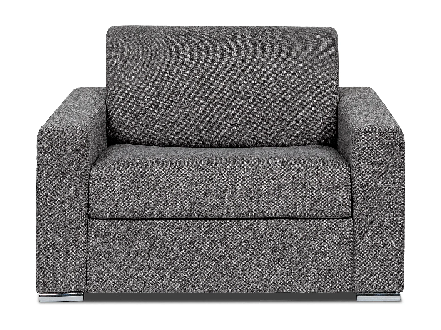 Fauteuil convertible express en tissu anthracite - Couchage 70 cm - Matelas 14 cm - CALITO