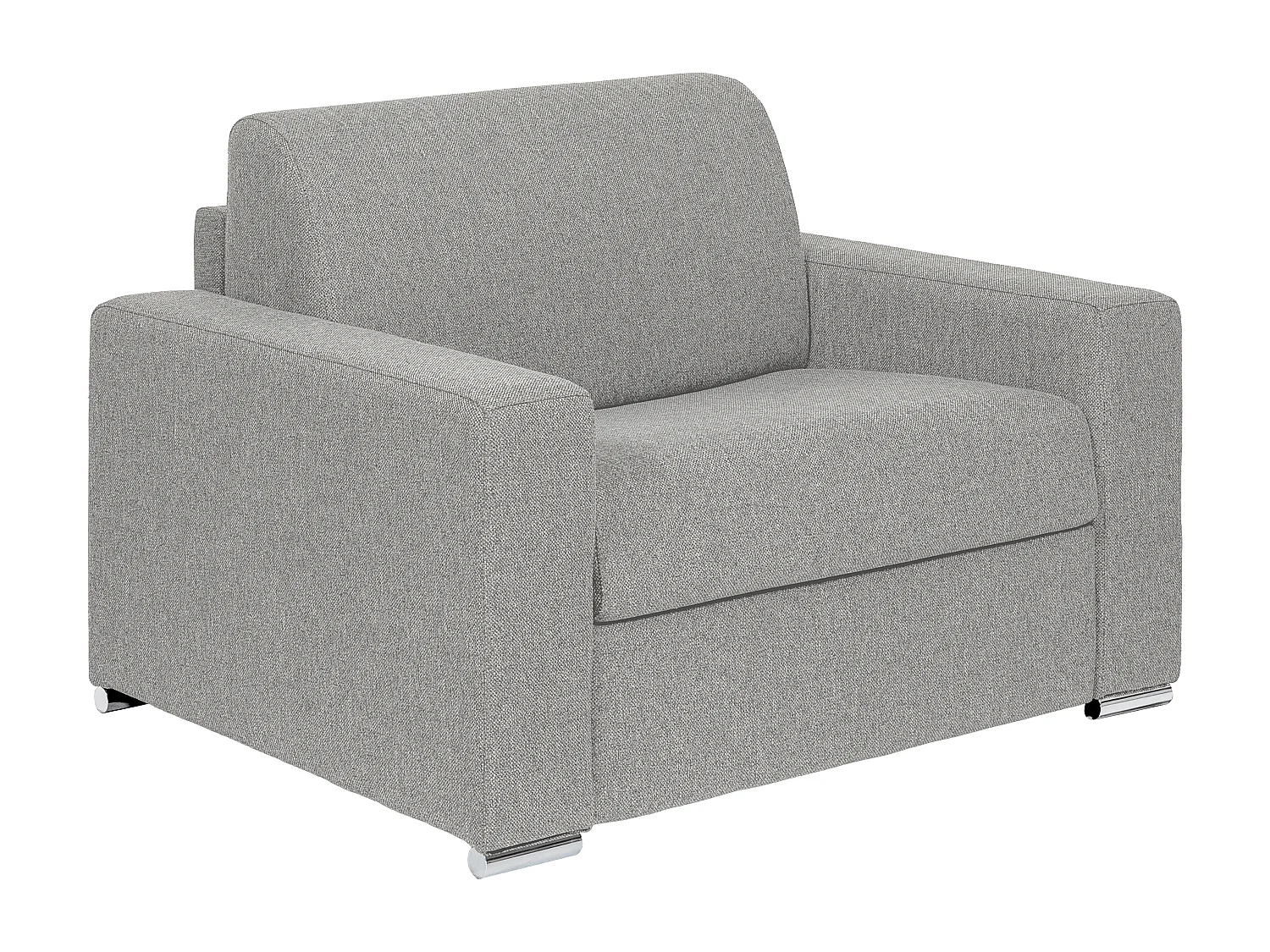 Schlafsessel mit Matratze - Liegefläche 70 cm - Matratze 14 cm - Stoff - Hellgrau - CALITO