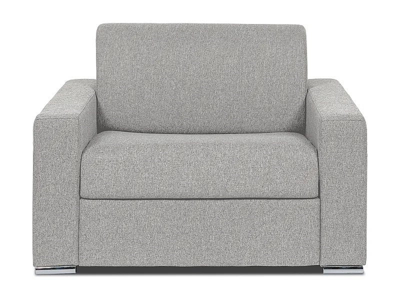 RED DECO Poltrona Convertibile Grigio - Letto Singolo Occasionale In Tessuto