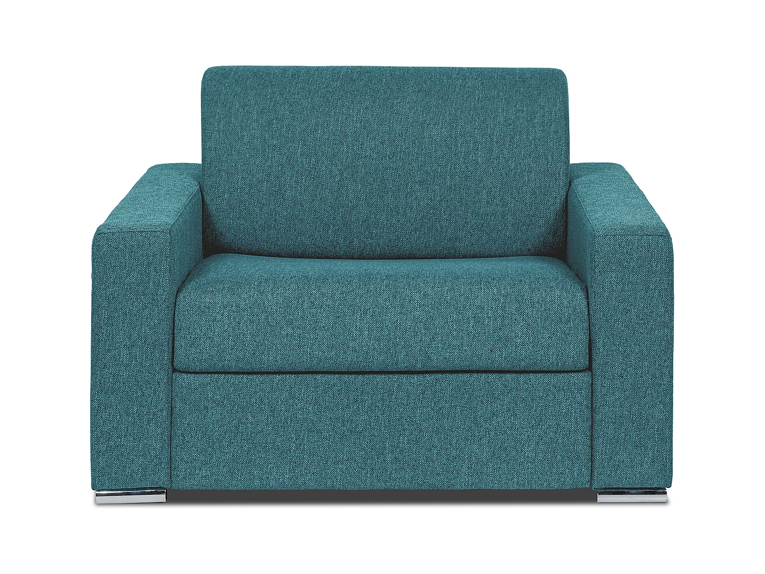 Fauteuil convertible express en tissu bleu - Couchage 70 cm - Matelas 14 cm - CALITO