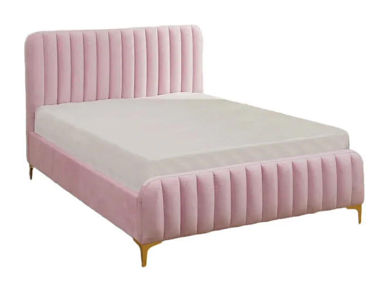 Lit 2 places 160x200 cm FAYE design velours sommier inclus