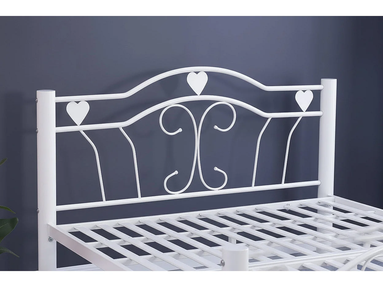 Lit métal blanc 160x200 cm HERCULE