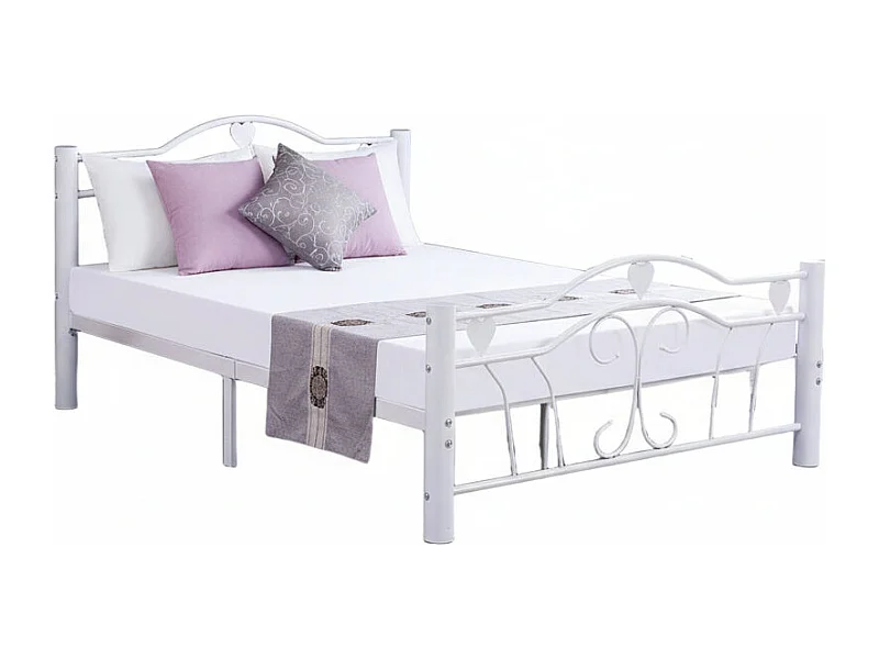 Lit métal blanc 160x200 cm HERCULE