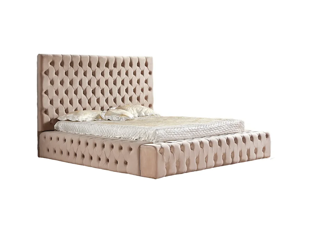 Cadre de Lit ROYAL – Velours – 2 Places 180x200 cm