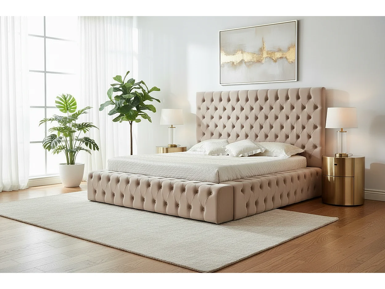 Cadre de lit double en velours 180x200 cm ROYAL