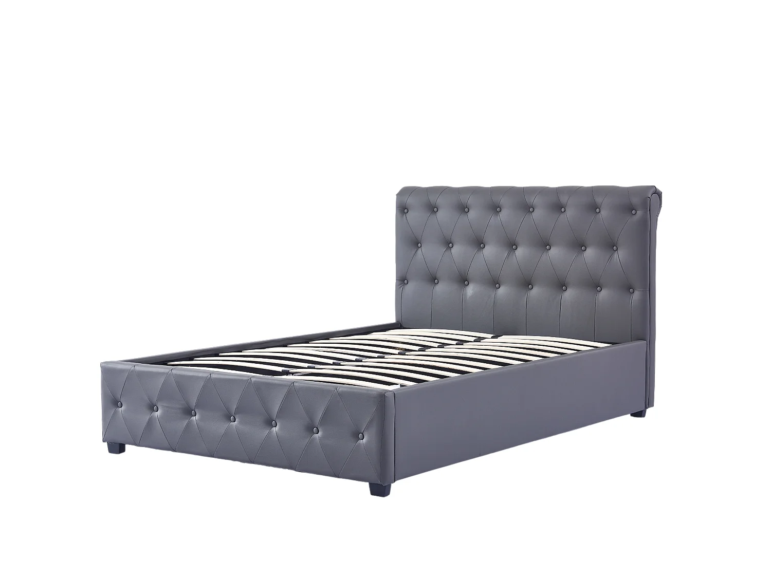 Lit 2 places 160x200 cm COCTO simili cuir sommier inclus
