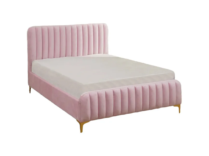 Lit 2 places 140x190 cm FAYE design velours sommier inclus