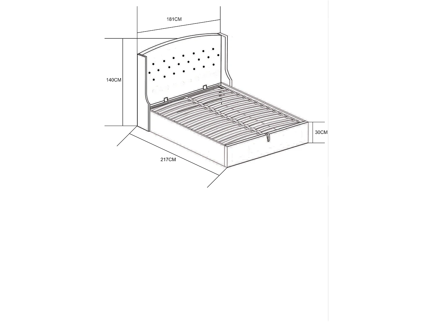 Lit Coffre 2 places 160x200 cm SULTAN velours sommier intégré