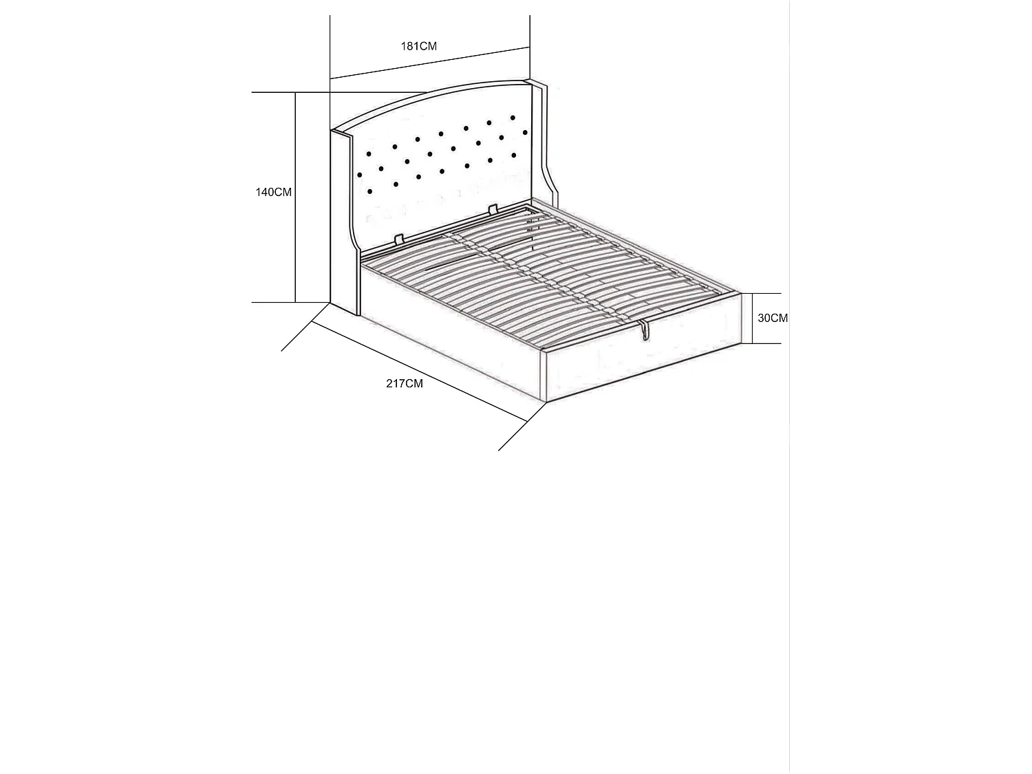 Lit Coffre 2 places 160x200 cm SULTAN velours sommier intégré