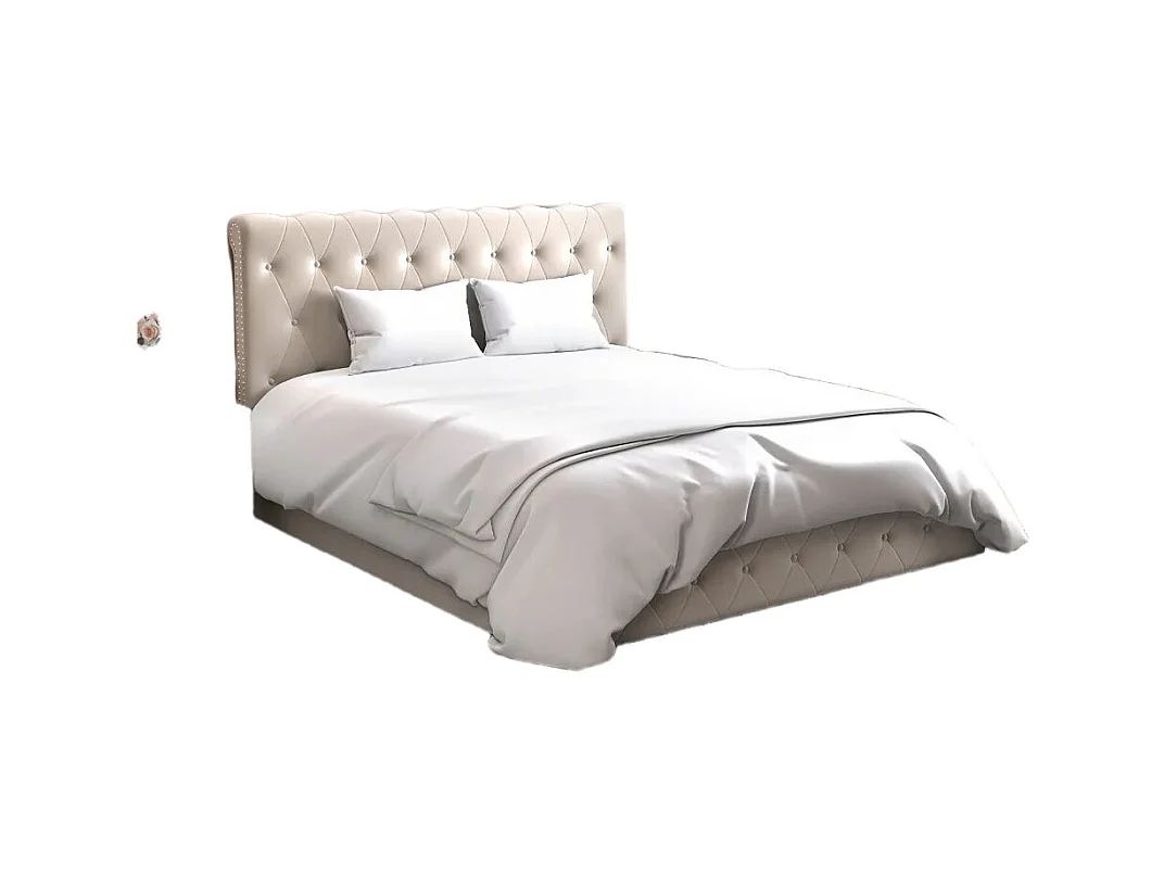 Lit coffre 2 places CORSICA en velours 140x190cm