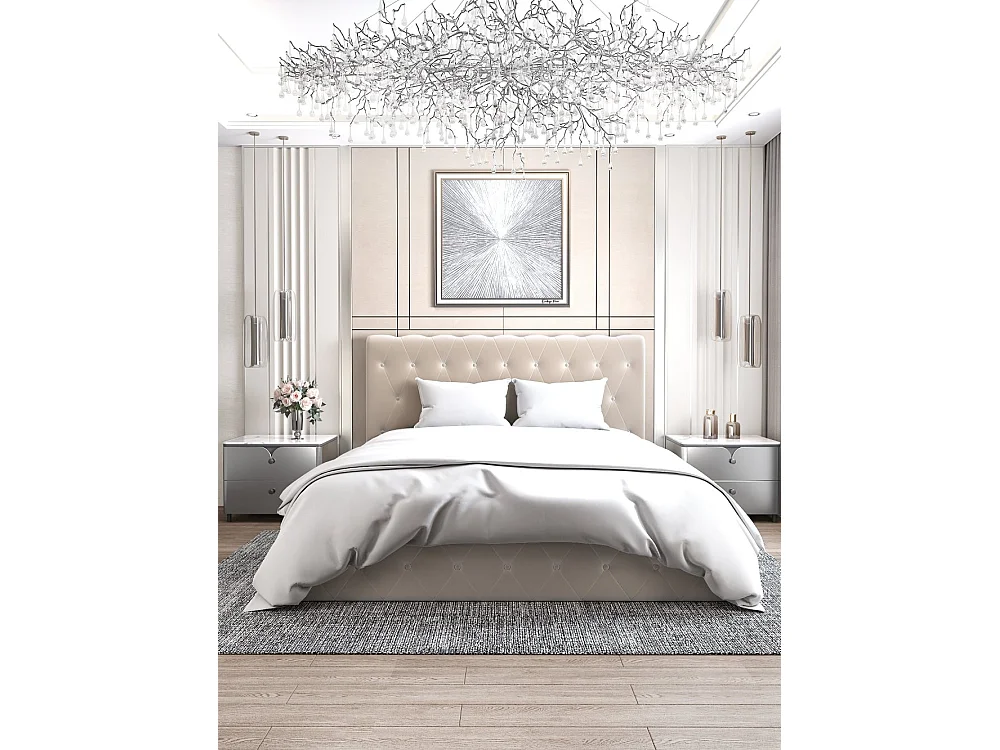 Lit coffre 2 places CORSICA en velours 140x190cm