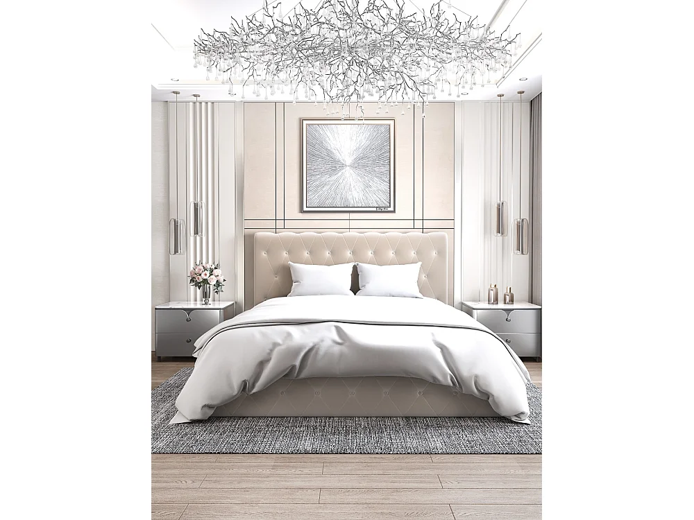 Lit coffre 2 places CORSICA en velours 180x200cm