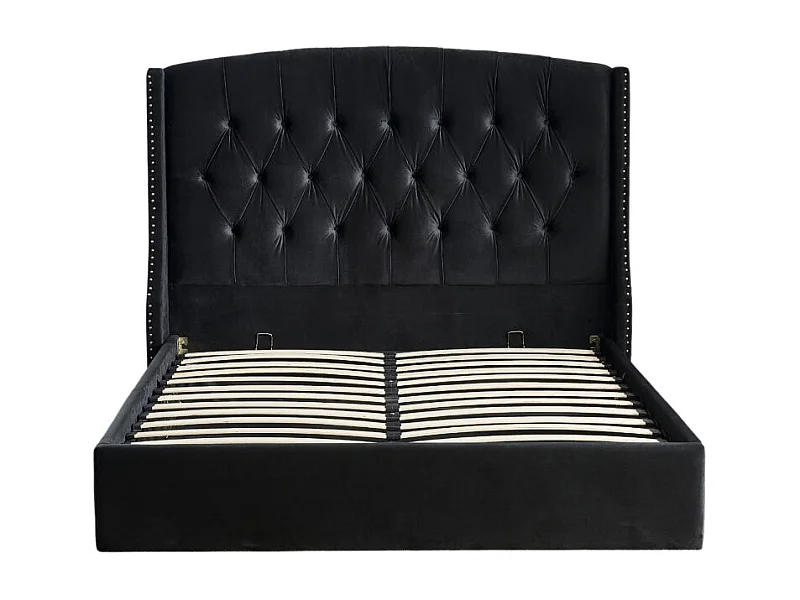 Lit Coffre 2 places 180x200 cm SULTAN velours sommier intégré