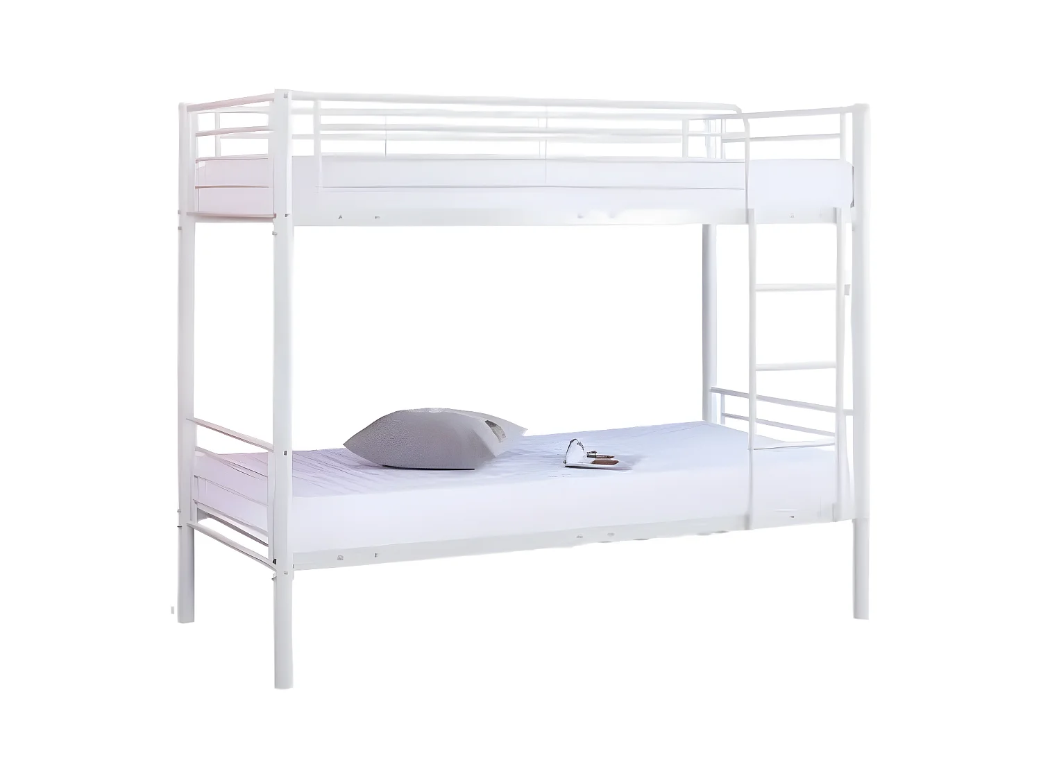 Lit superposé Séparable métal LUNA 1+1 90x190 cm sommier inclus