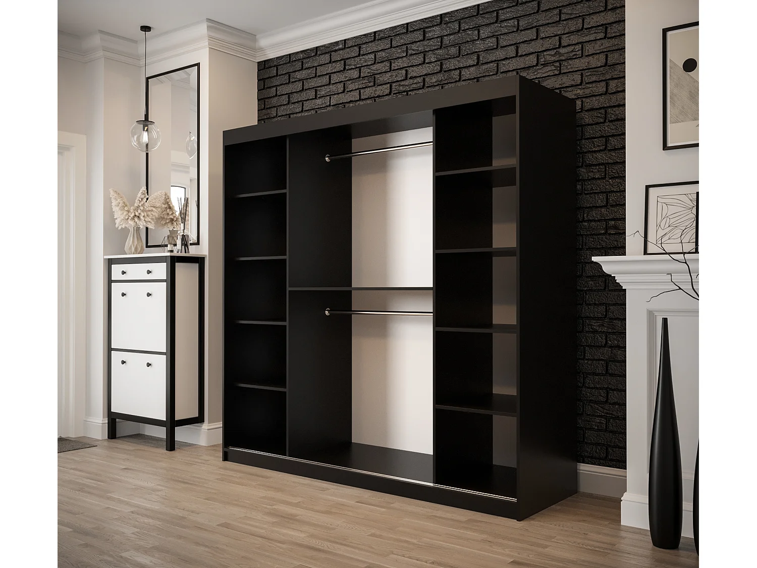 ARMOIRE OLD STYLE  À PORTES COULISSANTES 200/200/62 2 portes