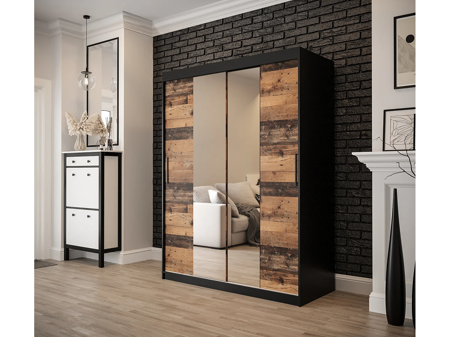 ARMARIO OLD STYLE DE PUERTAS CORREDERAS 200/150/62 2 puertas