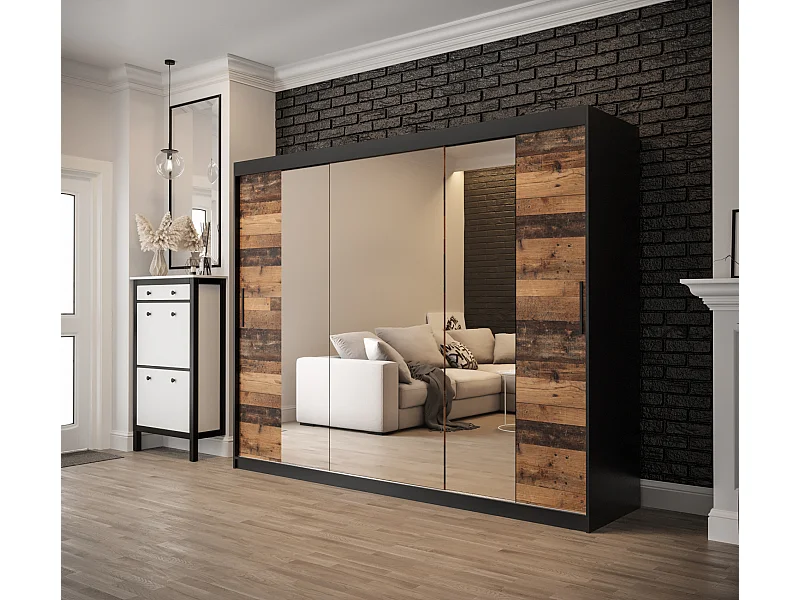 ARMOIRE OLD STYLE 2 À PORTES COULISSANTES 200/250/62 3 portes