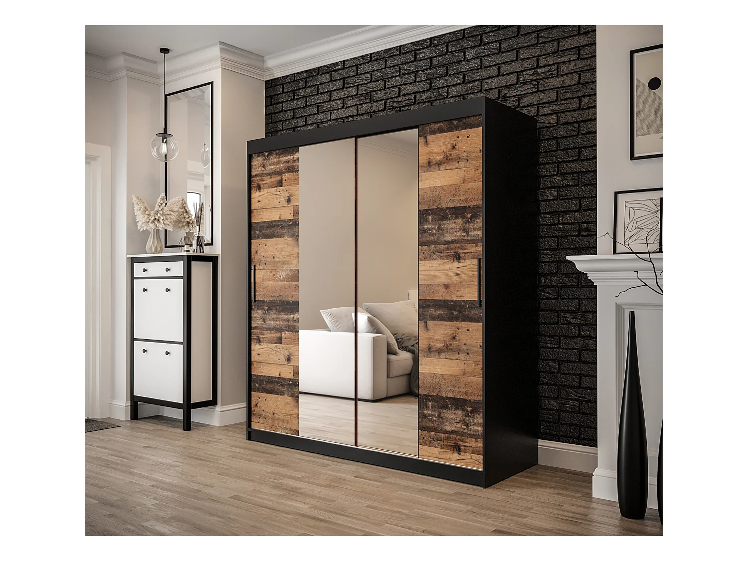 ARMARIO OLD STYLE DE PUERTAS CORREDERAS 200/180/62 2 puertas