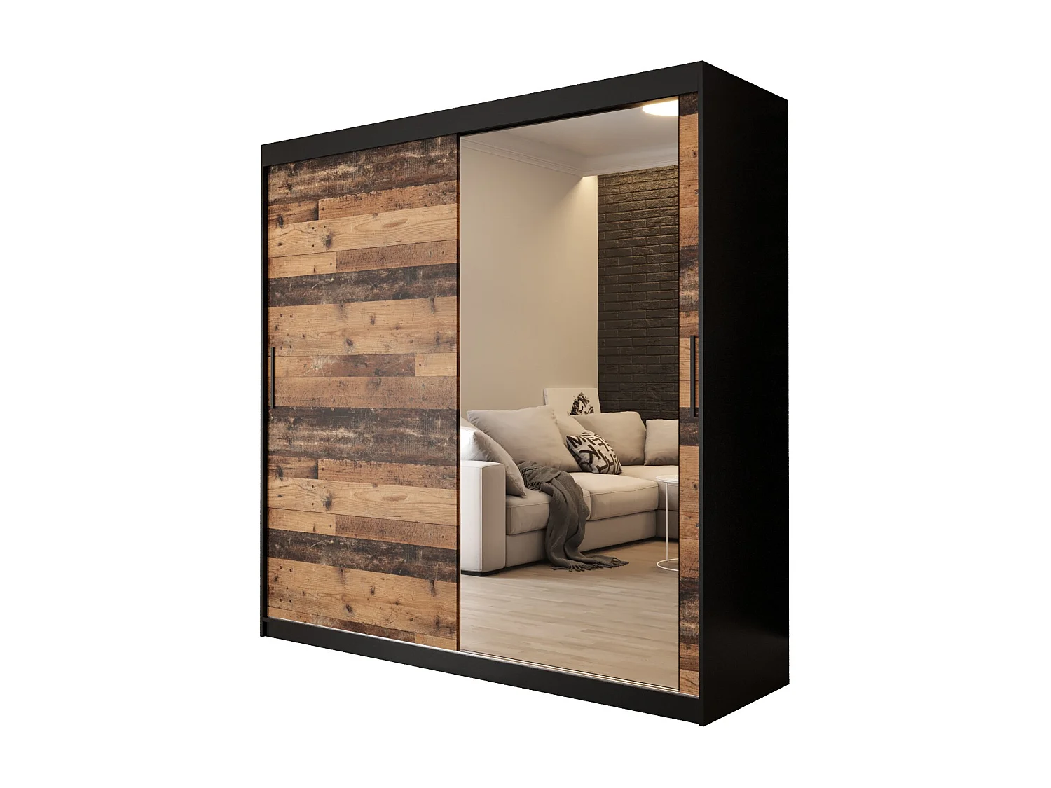 ARMOIRE OLD STYLE 2 À PORTES COULISSANTES 200/200/62 2 portes