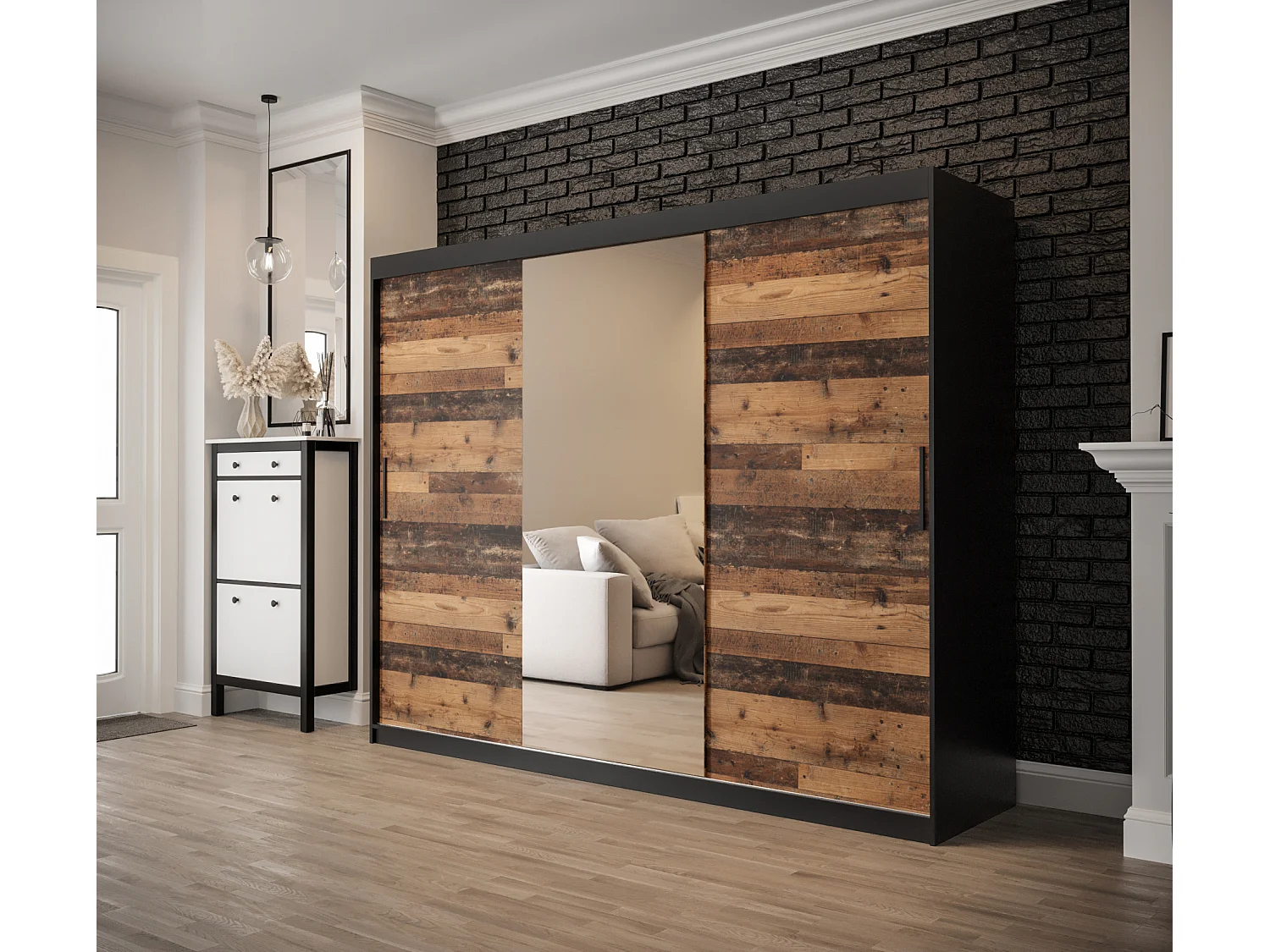 ARMOIRE OLD STYLE 1 À PORTES COULISSANTES 200/250/62 3 portes