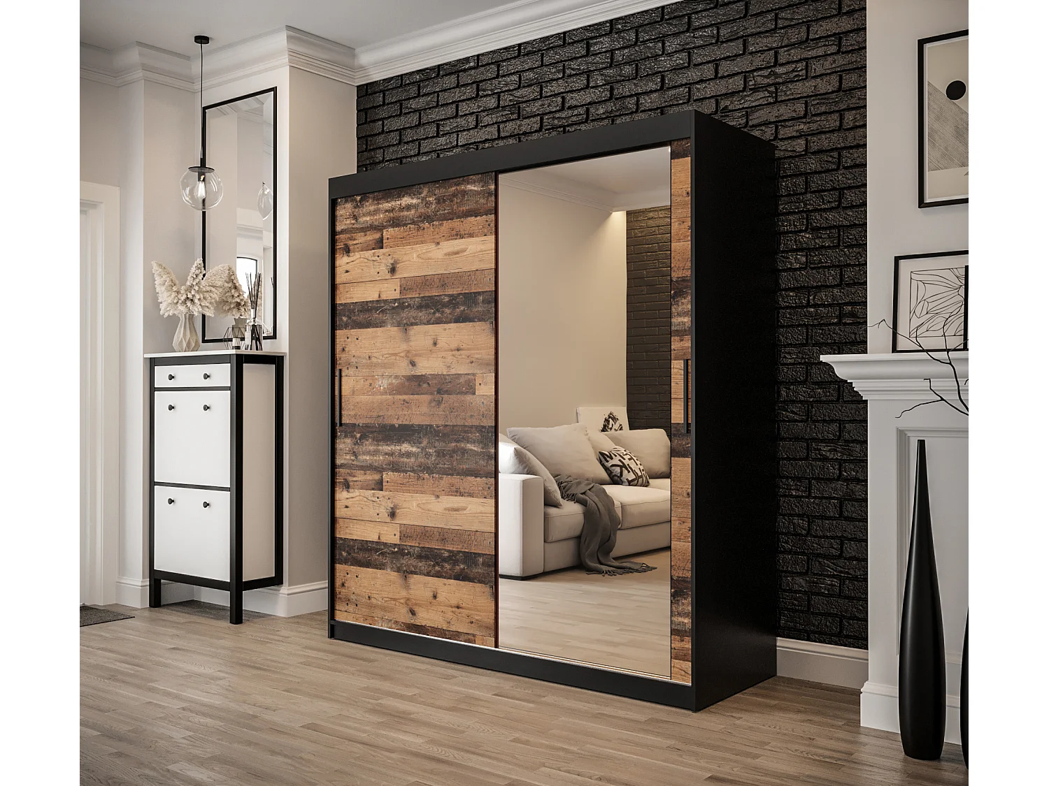 ARMARIO OLD STYLE DE PUERTAS CORREDERAS 200/180/62 2 puertas