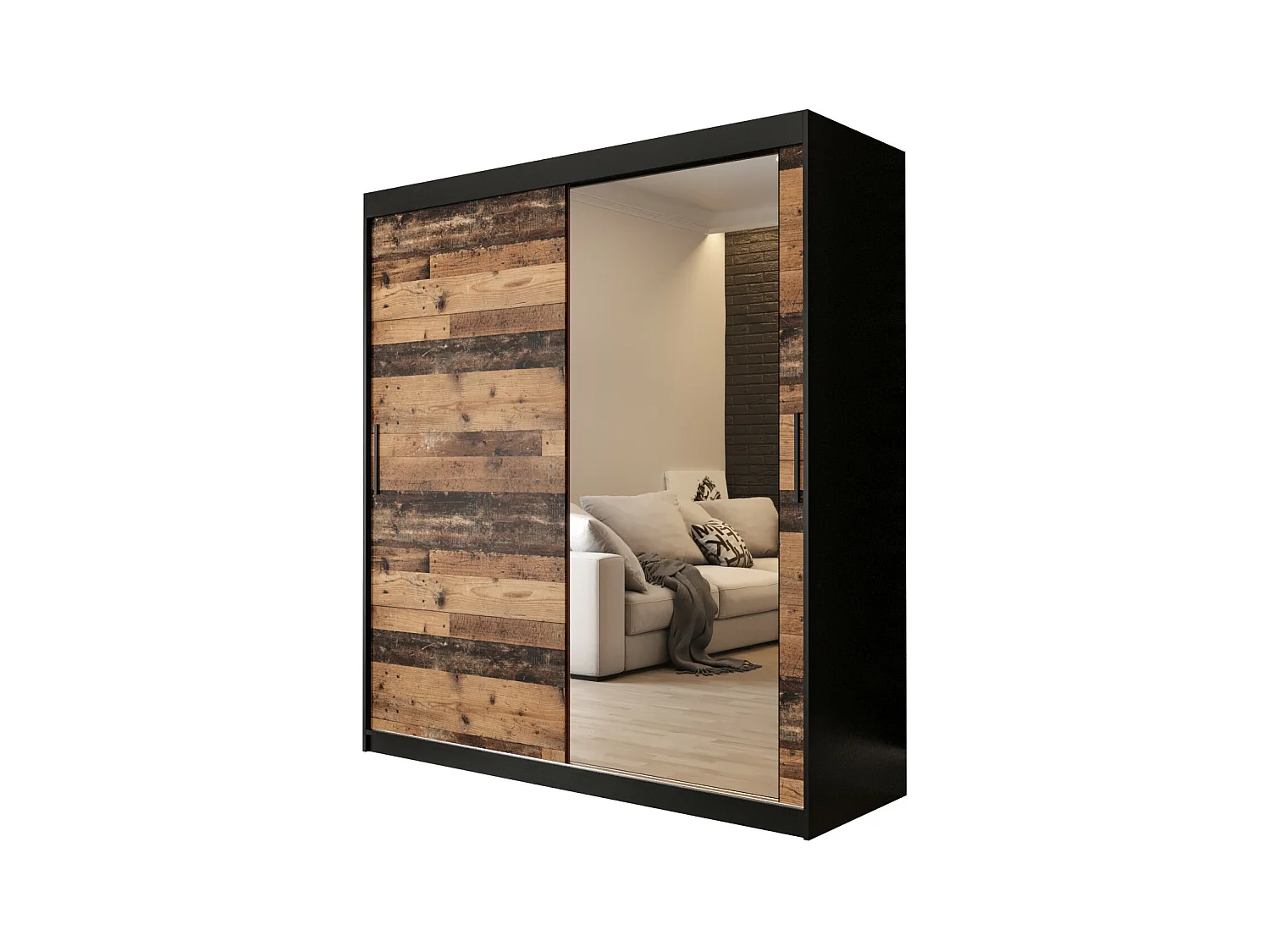 ARMOIRE OLD STYLE 2 À PORTES COULISSANTES 200/180/62 2 portes