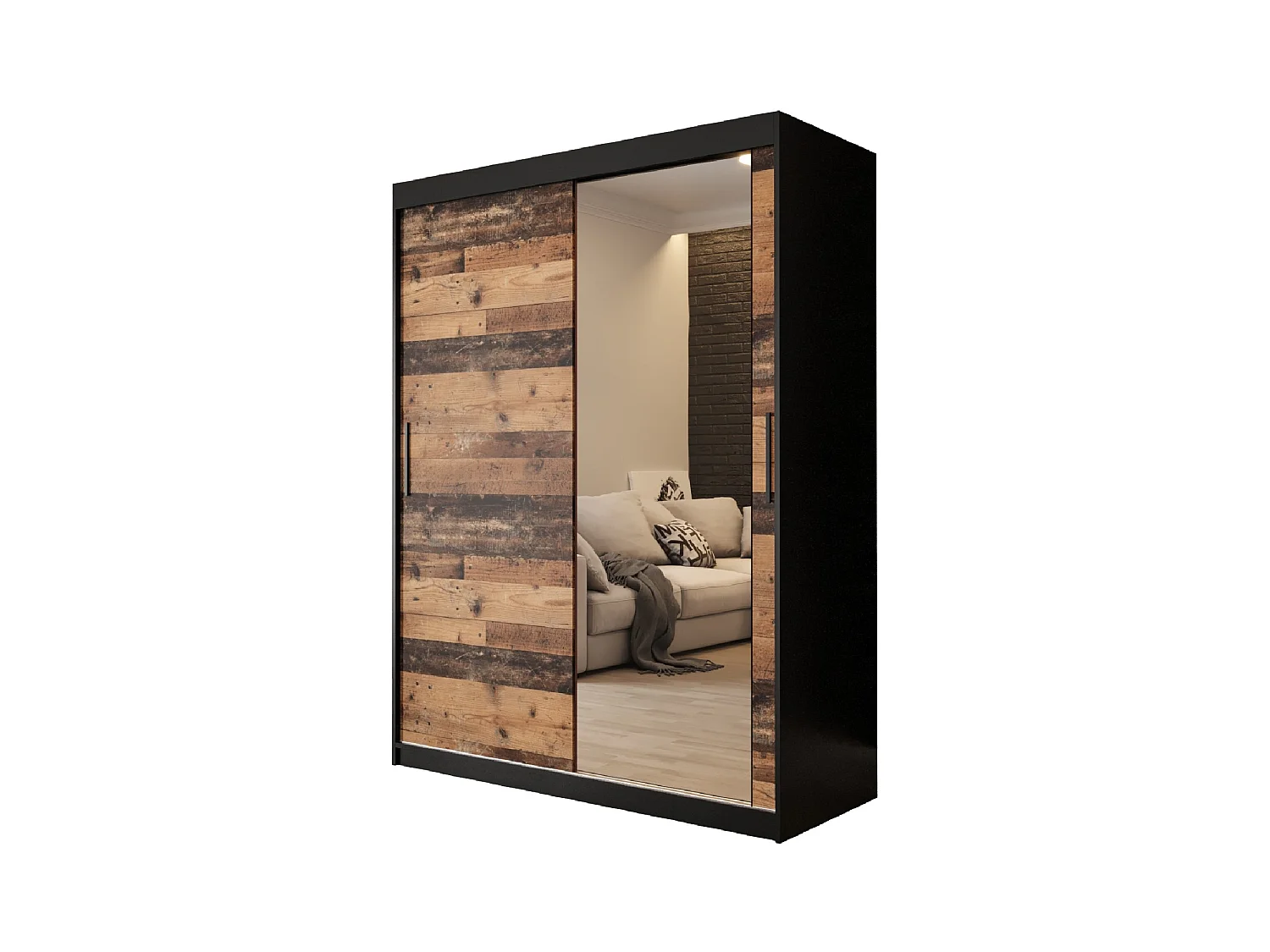 ARMOIRE OLD STYLE 2 À PORTES COULISSANTES 200/150/62 2 portes