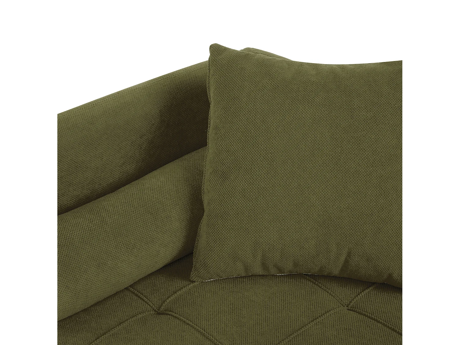 Chaise longue côté droite GONESSE Tissu Vert