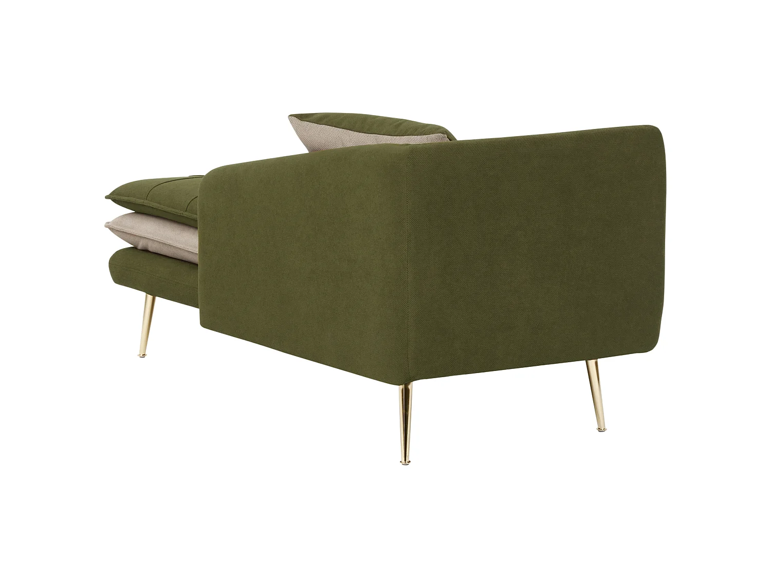 Linkszijdige chaise longue GONESSE Stof Groen