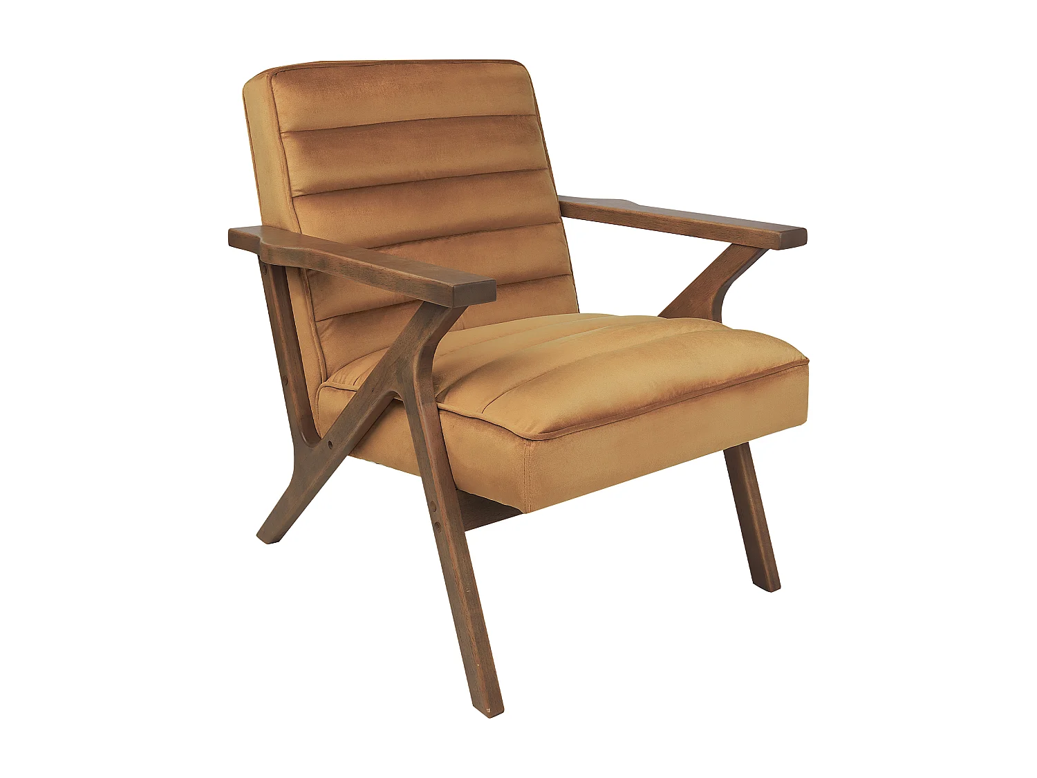 Fauteuil KISA Velours Marron