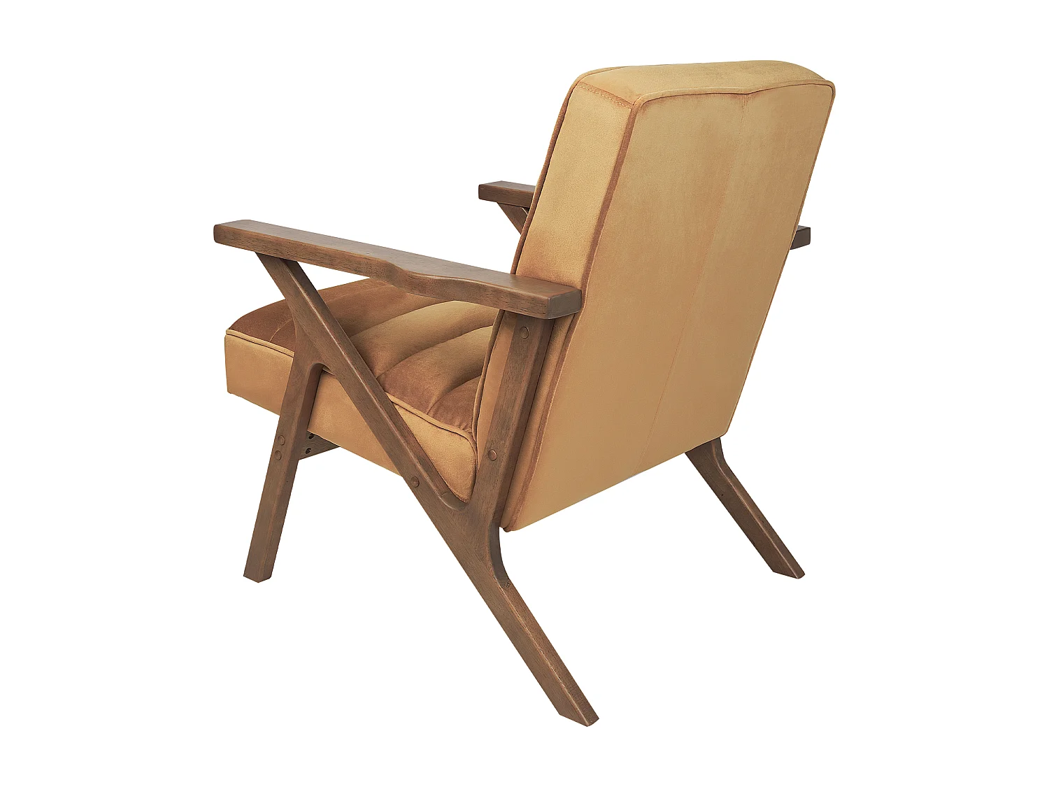 Fauteuil KISA Velours Marron