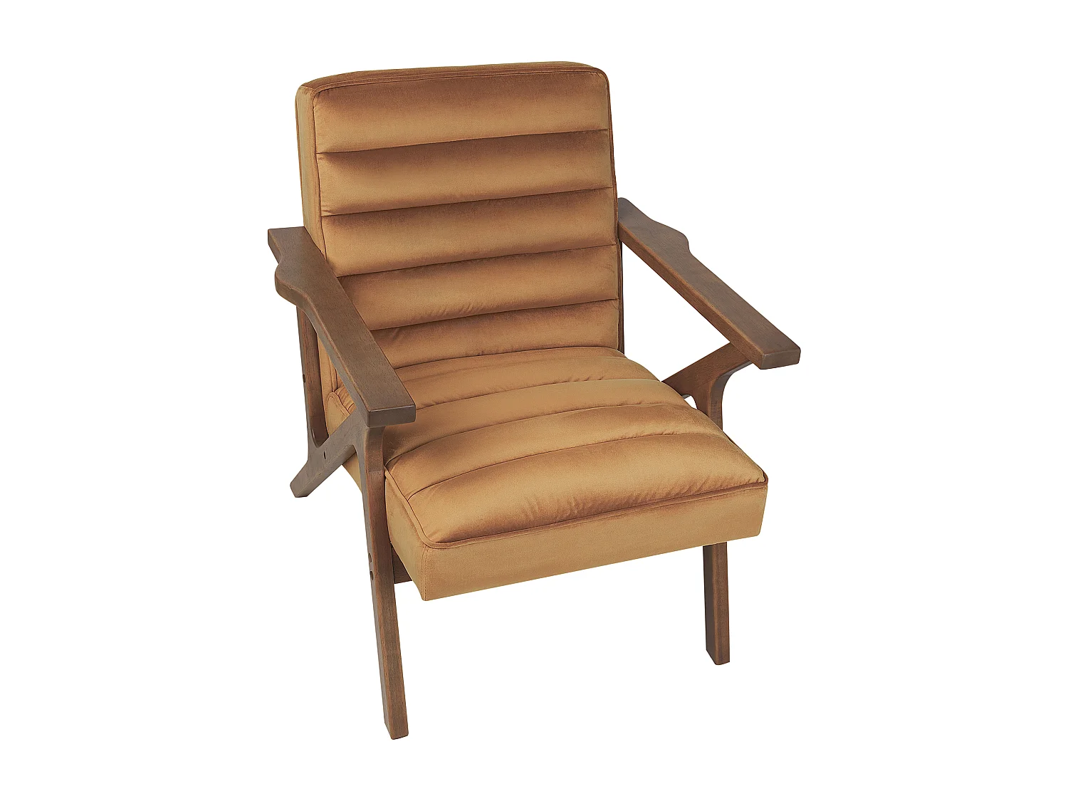 Fauteuil KISA Velours Marron