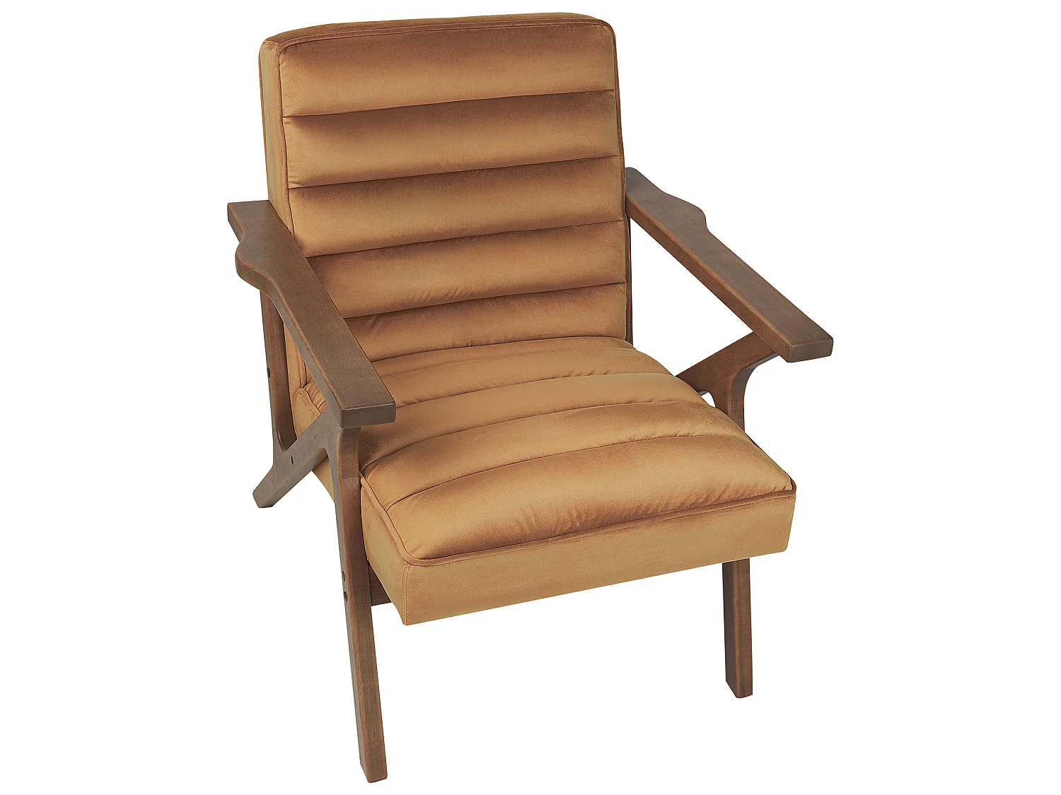 Fauteuil KISA Velours Marron